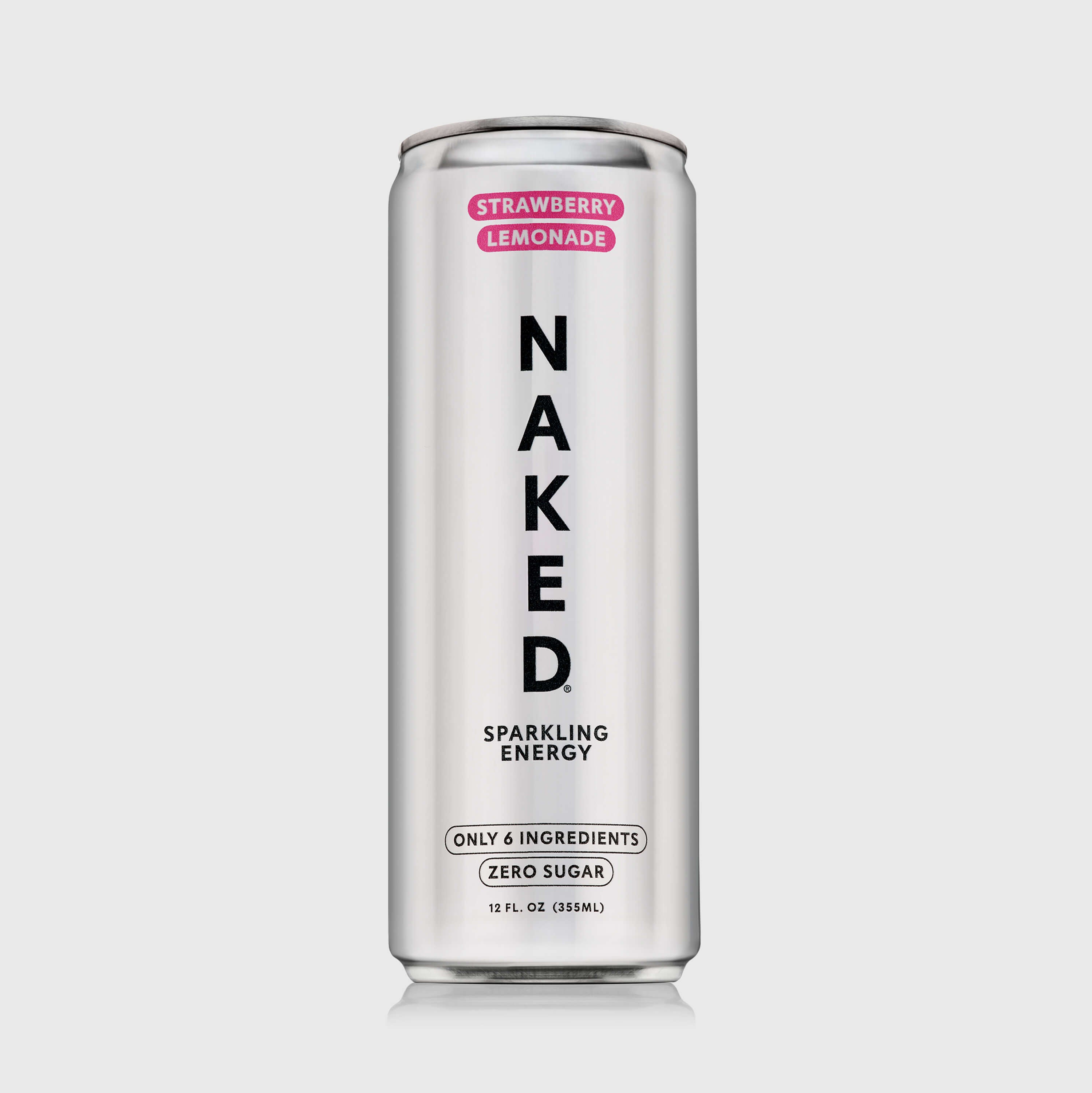 Strawberry Lemonade Naked Sparkling Energy | Clean Energy Drink - 12 Cans