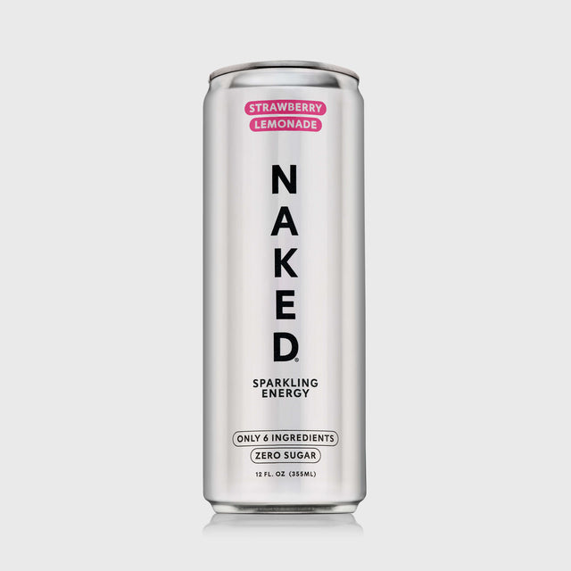 Strawberry Lemonade Naked Sparkling Energy | Clean Energy Drink - 12 Cans