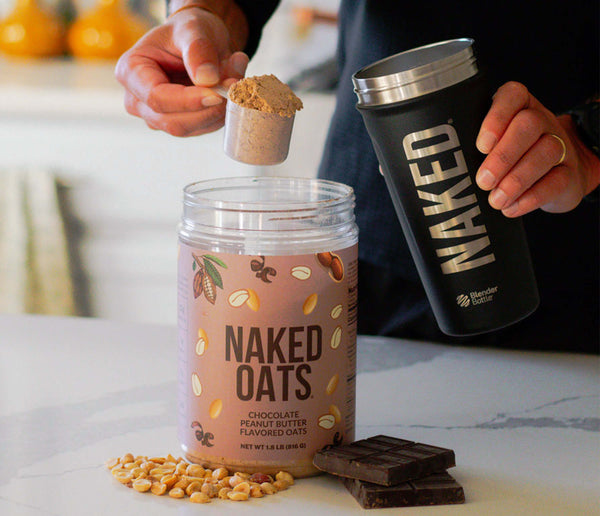 For protein oats, add two rounded scoops to 8 fl oz of milk and refrigerate for 5+ hours. For a protein shake, add two rounded scoops to 6-12 fl oz of your preferred beverage and blend for 15-20 seconds.