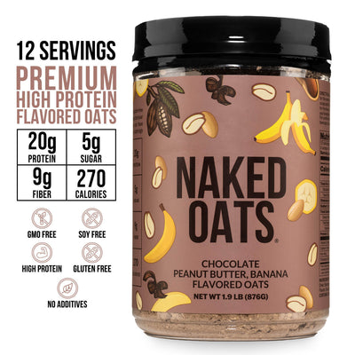 Chocolate Peanut Butter Banana Protein Oats | Naked Oats