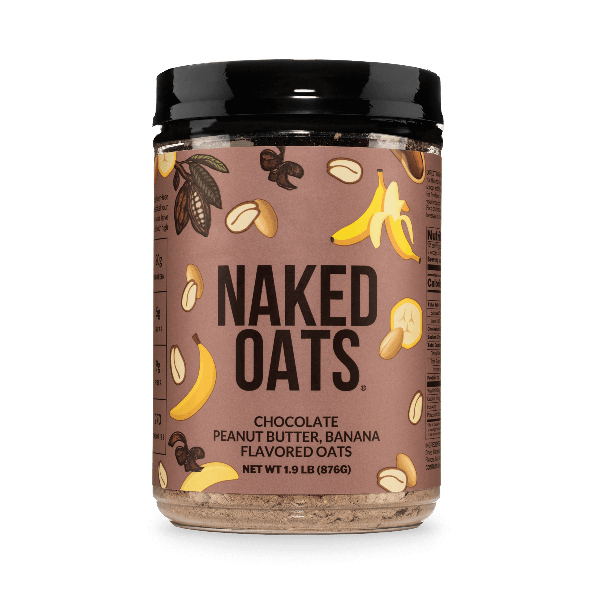 Chocolate Peanut Butter Banana Protein Oats | Naked Oats