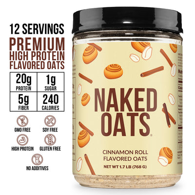 Kaneelrol Eiwit Havermout | Naked Oats
