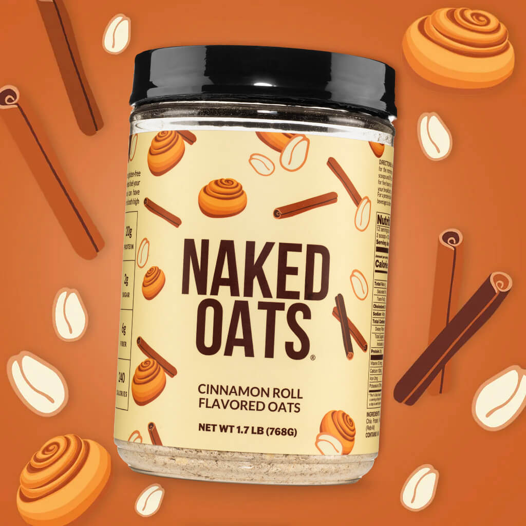Avena proteica con rollos de canela | Naked Oats