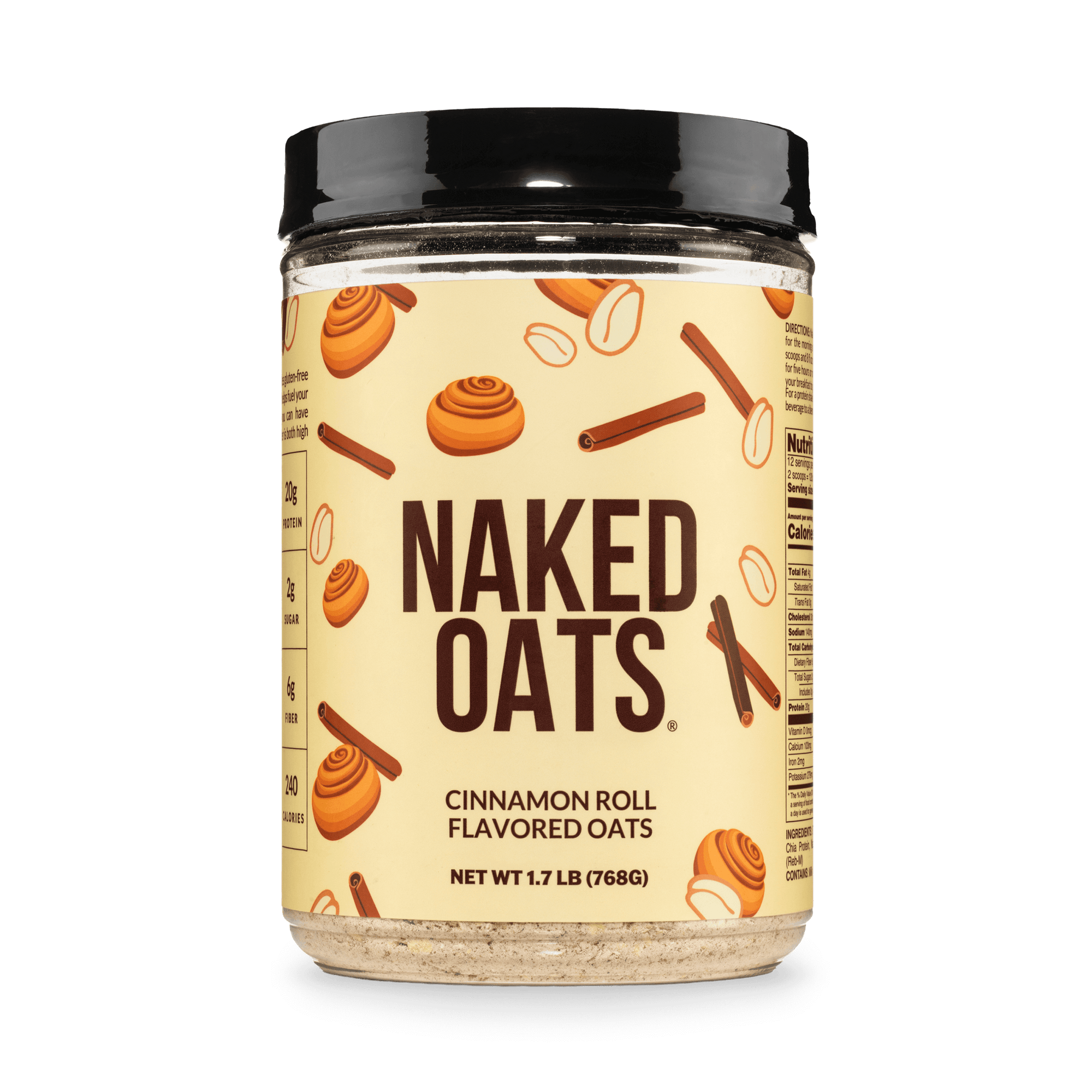 Avena proteica con rollos de canela | Naked Oats
