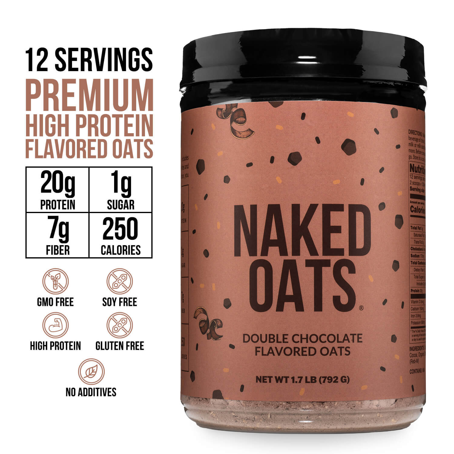 Double Chocolate Protein Oats | Naked Oats