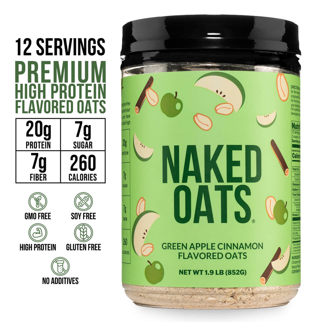 Avena proteica con manzana verde y canela | Naked Oats