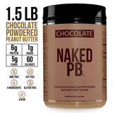 Mantequilla de maní en polvo con chocolate | Mantequilla de maní sin sabor a chocolate - 1,5 lb