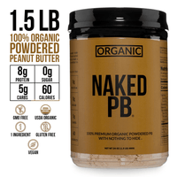 Organic Powdered Peanut Butter 1.5LB - Premium - Organic Naked PB