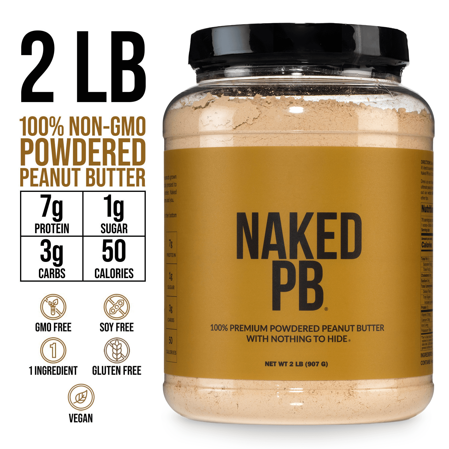 Powdered Peanut Butter | Naked PB - 2LB