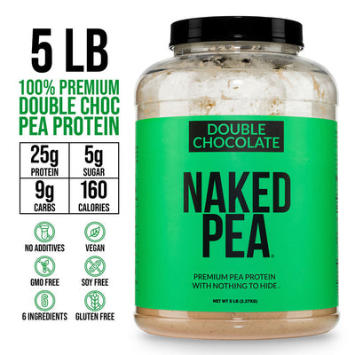 Proteína de guisante en polvo con doble chocolate | Naked Pea - 5 libras 