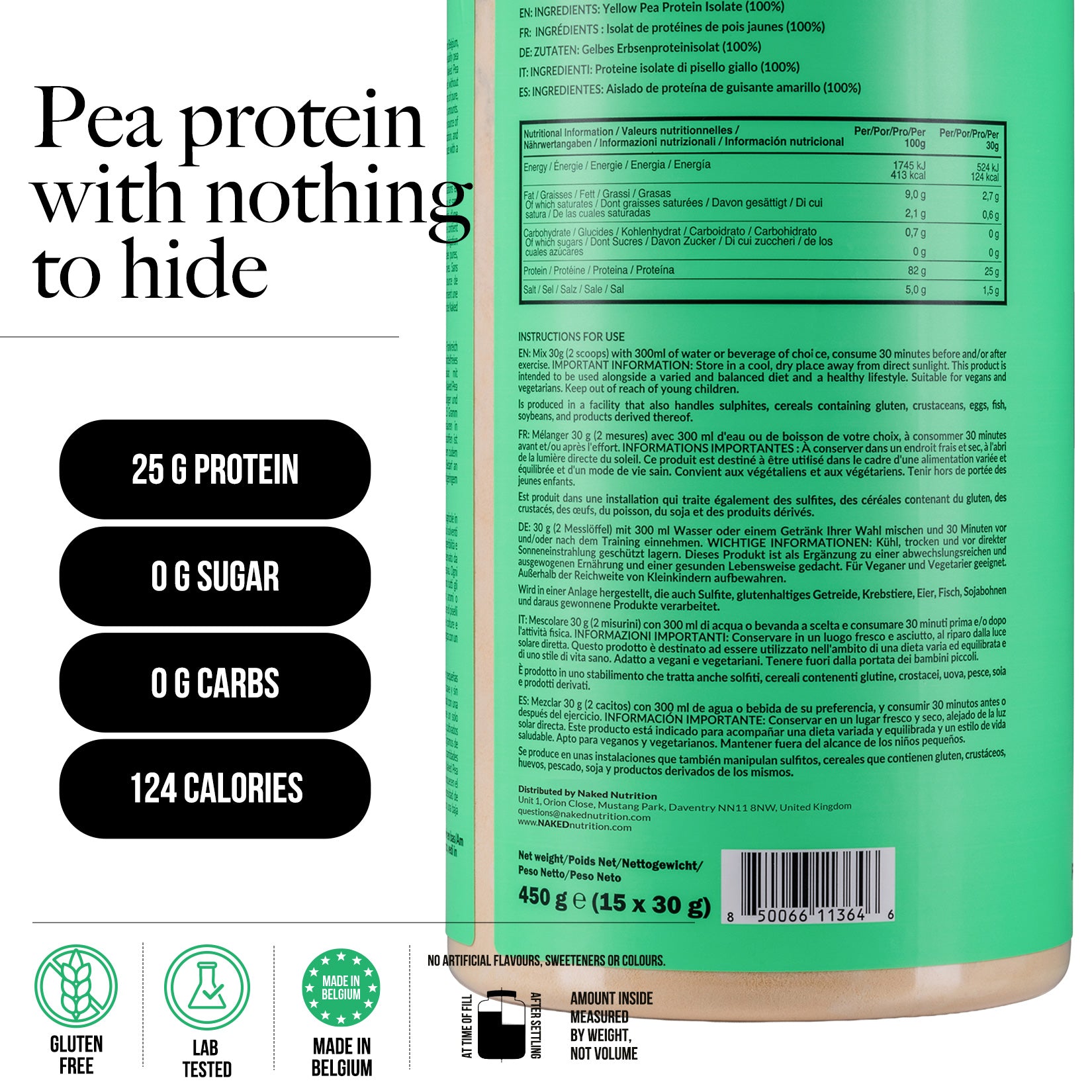 Pea Protein Powder | Naked Pea - 450g