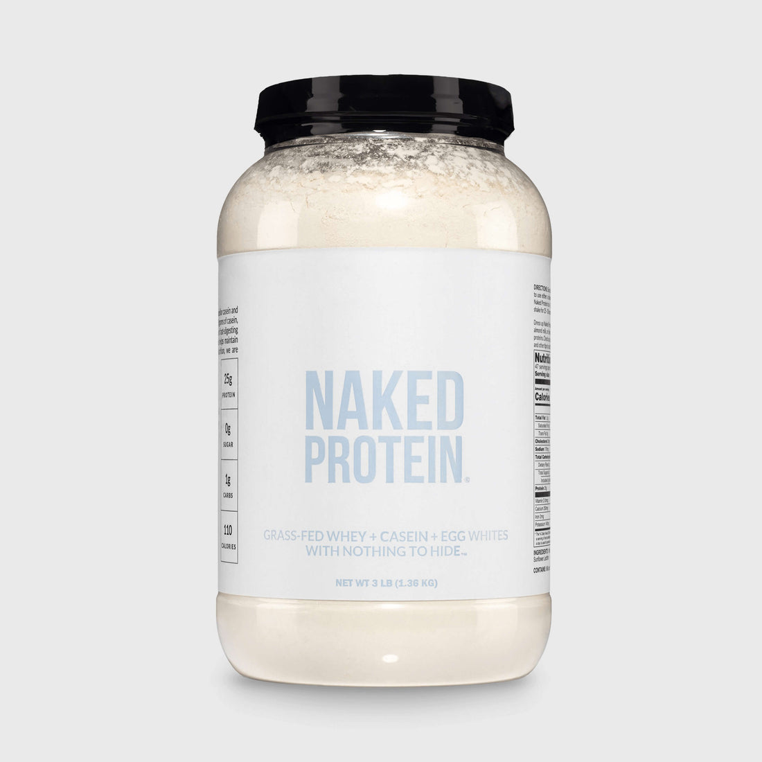 Mezcla de proteína en polvo - 3 libras Mezcla de proteína de huevo, suero y caseína | Naked Protein - 3 libras