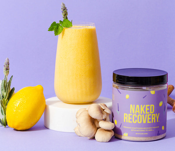 Add our adaptogen recovery powder to smoothies, juice blends, or other beverages. Best used before or after a workout or throughout the day.