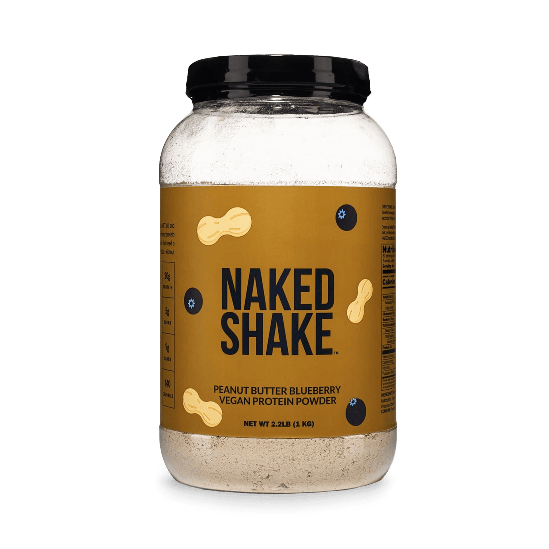 Batido de proteína vegana con arándanos y manteca de maní | Naked Shake - 30 porciones