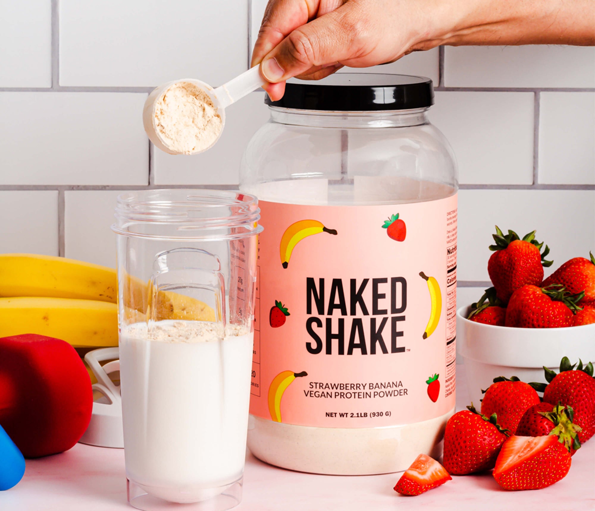 Mix two scoops into 6-12oz of milk, water or your preferred beverage. No need to dress up the taste yourself - Naked Shake is delicious on its own.