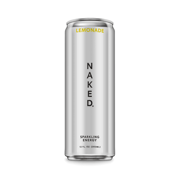 Lemonade Naked Sparkling Energy | Clean Energy Drink - 12 Cans