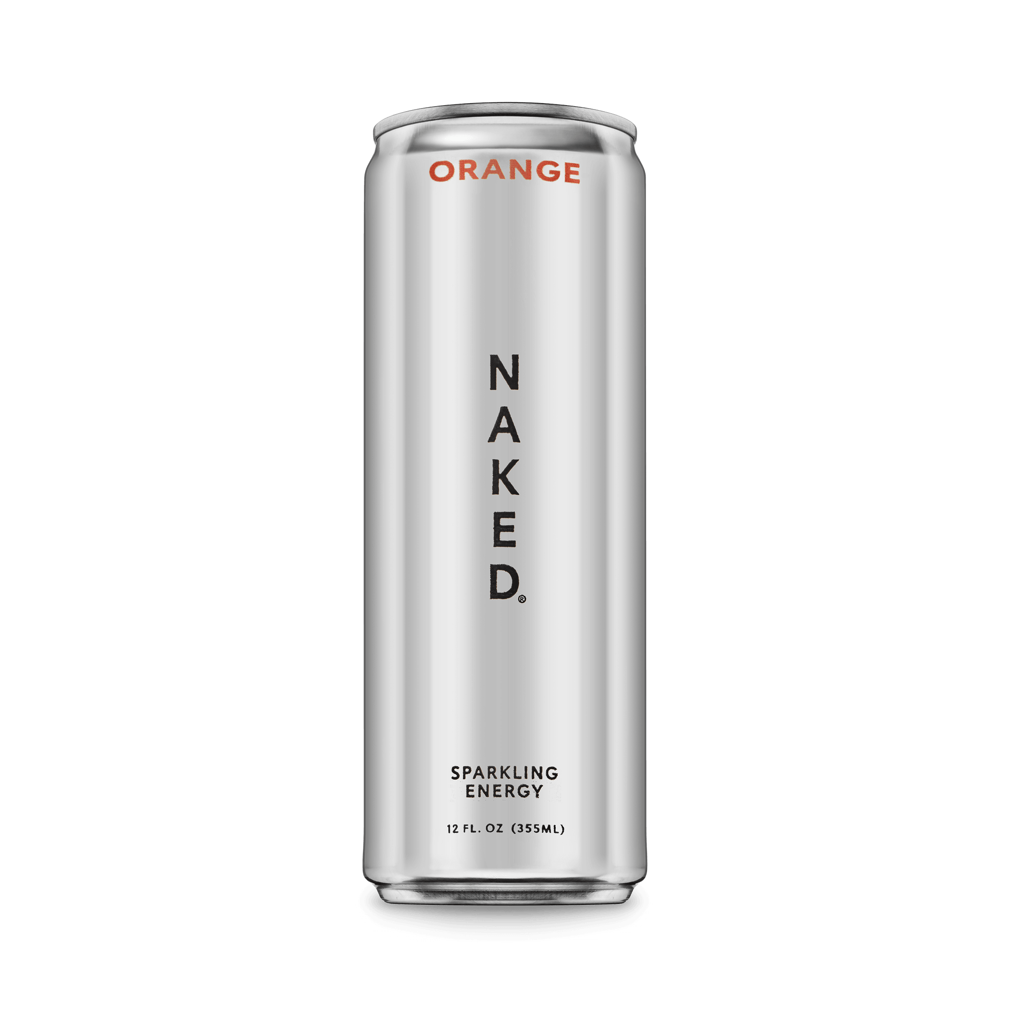 Orange Naked Sparkling Energy | Clean Energy Drink - 12 Cans