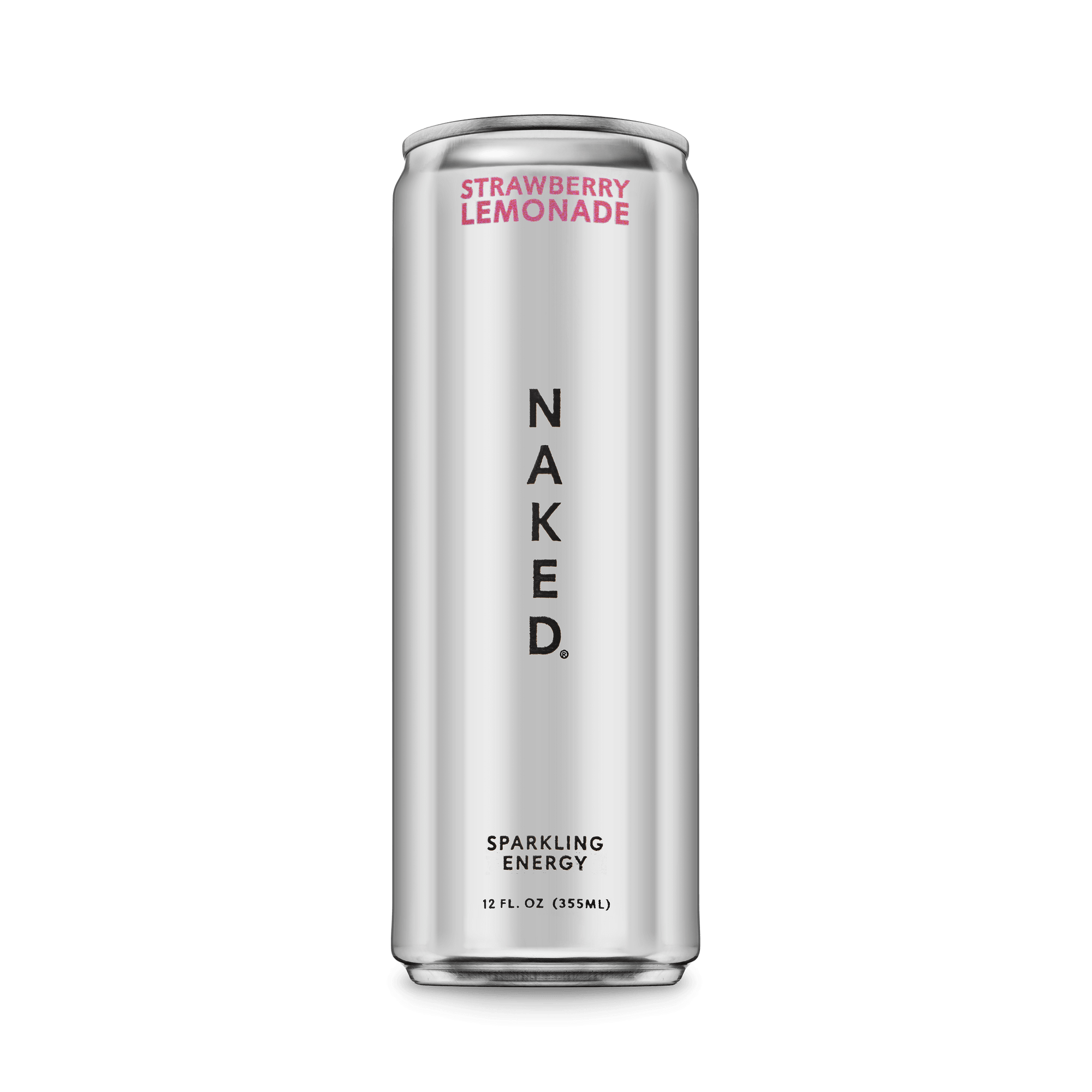 Strawberry Lemonade Naked Sparkling Energy | Clean Energy Drink - 12 Cans