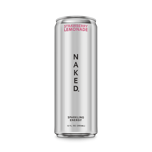 Strawberry Lemonade Naked Sparkling Energy | Clean Energy Drink - 12 Cans
