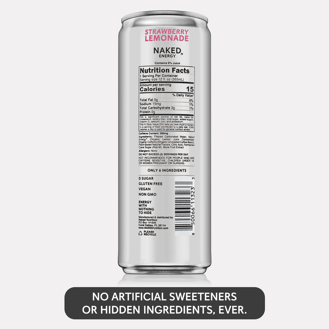 no artificial sweeteners energy drinks