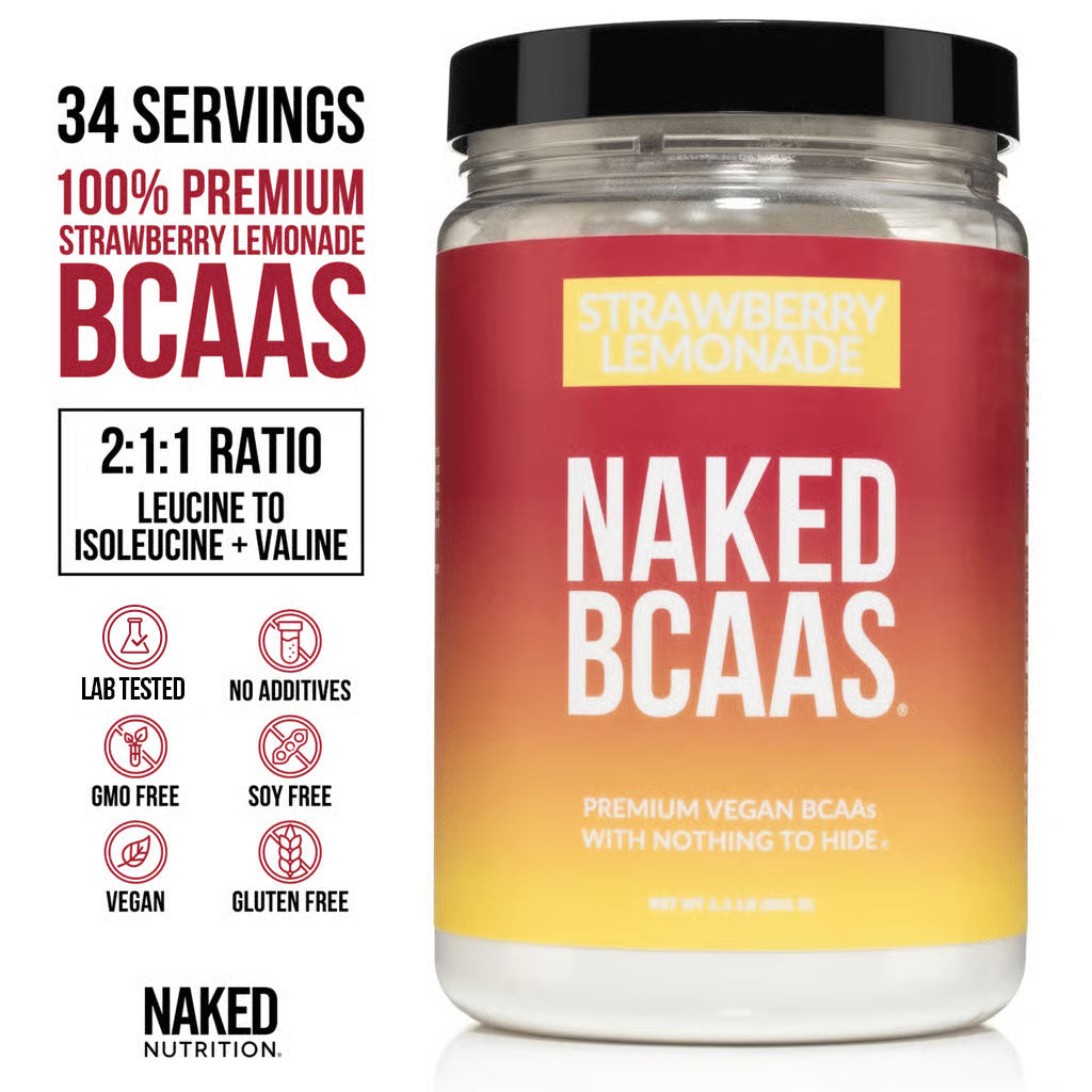 Strawberry Lemonade Branched Chain Amino Acids | Naked BCAAs - 34 Servings - Image 3