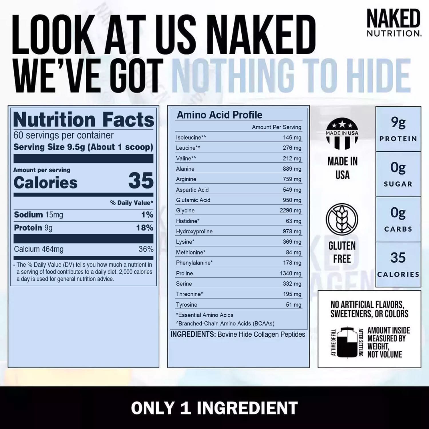 Collagen Peptides Protein Powder | Naked Collagen - 20 oz - Image 4