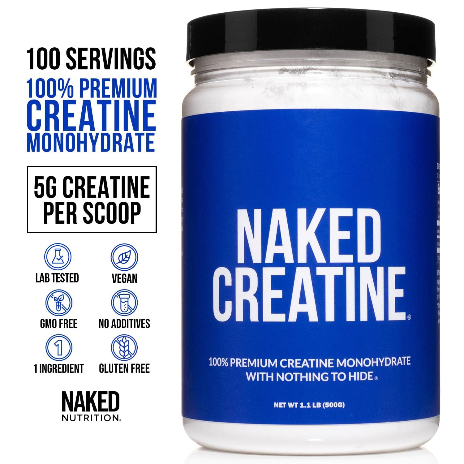 Creatine Monohydrate Powder 500g | Naked Creatine - 1.1LB - Image 3