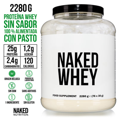 Proteína de suero de vacas alimentadas con pasto | Naked Whey - 5 libras