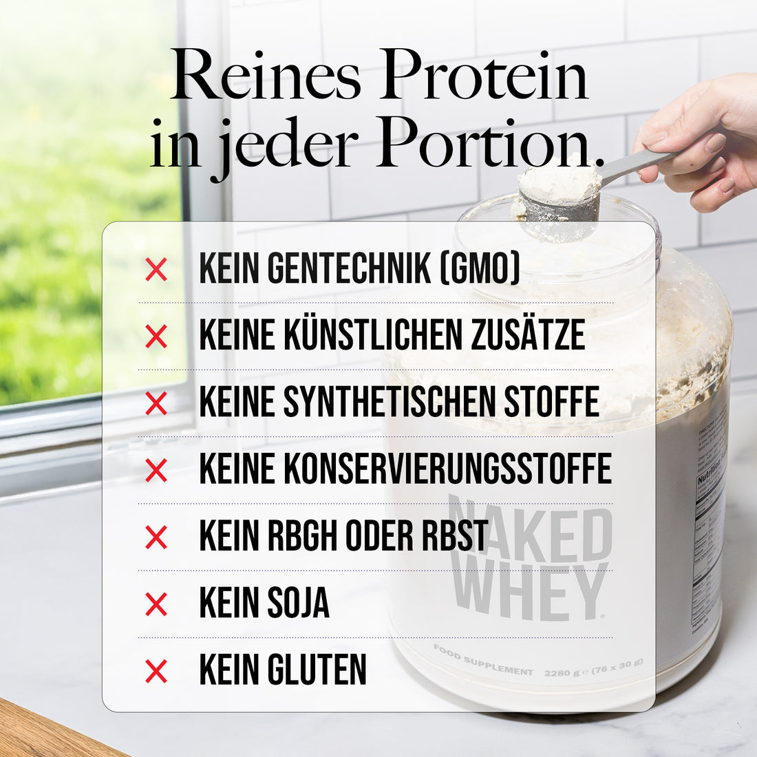 Molkenproteinpulver aus Weidehaltung | Naked Molke - 2280g