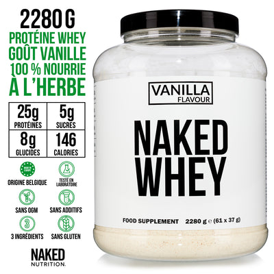 Protéines de Whey à la vanille | Naked Vanilla Whey - 2280g
