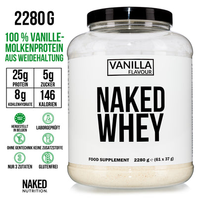Vanille Whey Proteinpulver | Naked Vanillemolke - 2280g