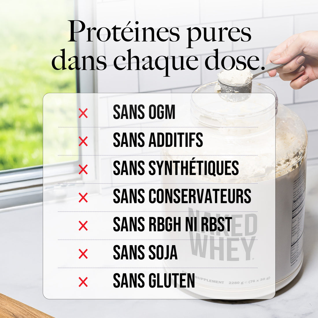 Protéines de Whey à la vanille | Naked Vanilla Whey - 450g