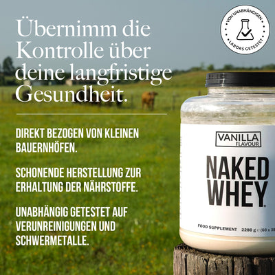 Vanille Whey Proteinpulver | Naked Vanillemolke - 450g