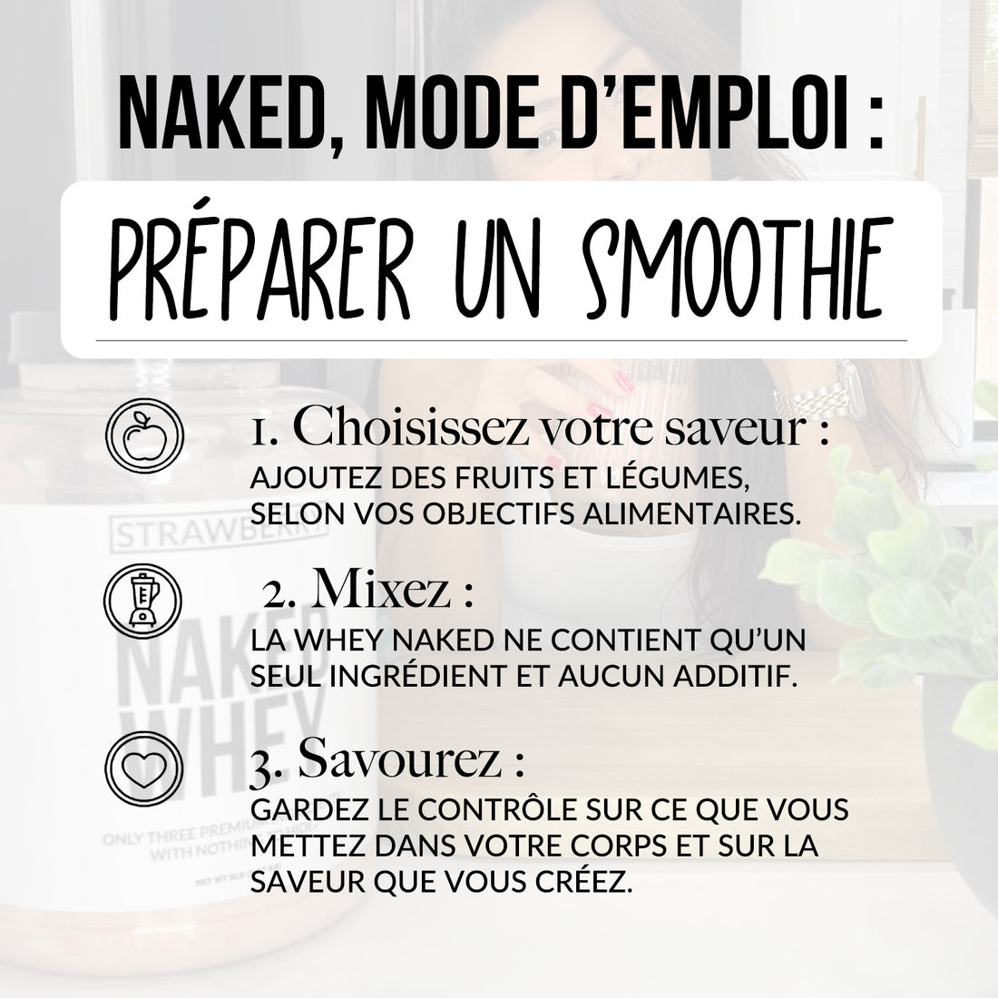 Protéines de Whey à la vanille | Naked Vanilla Whey - 450g
