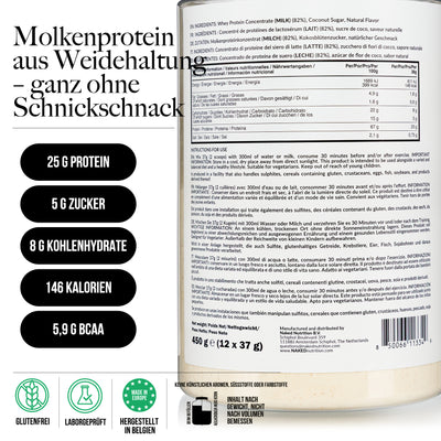 Vanille Whey Proteinpulver | Naked Vanillemolke - 450g