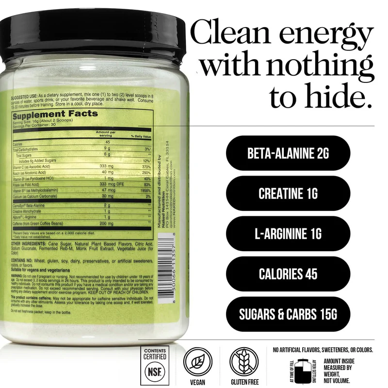 Watermelon Pre Workout Supplement | Naked Energy - 30 Servings