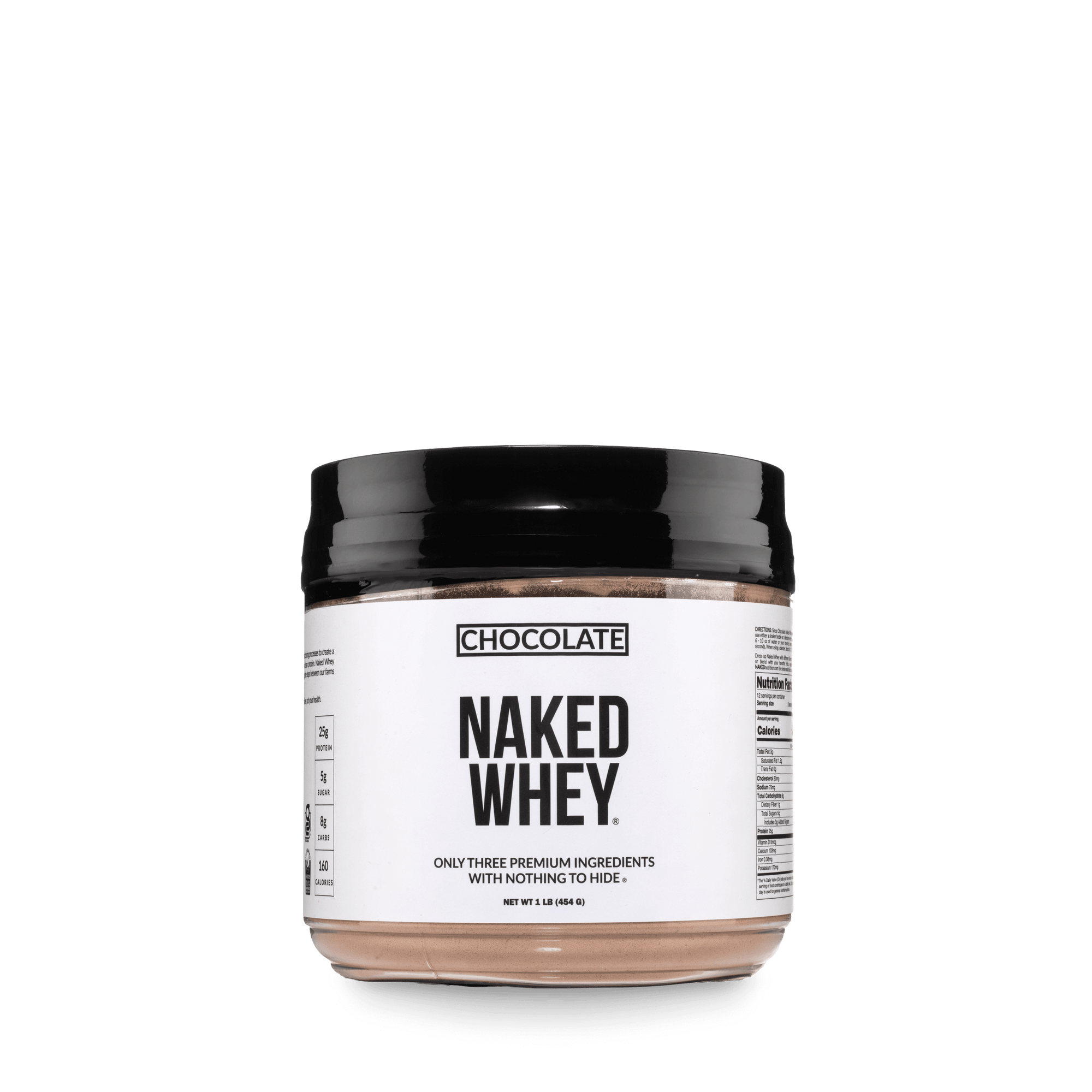 Chocolate Whey Protein Powder 1lb | Naked Chocolate Whey - 1LB