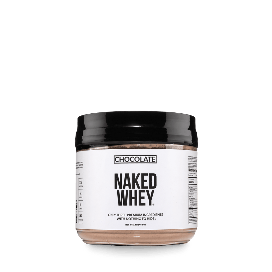 Proteína de suero de leche en polvo con sabor a chocolate, 1 libra | Naked Chocolate Whey - 1 libra