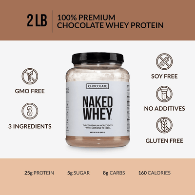 Chocolate Whey Protein Powder | Naked Chocolate Whey - 2LB