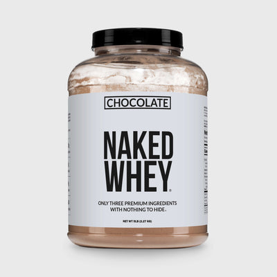 Proteína de suero de leche en polvo con sabor a chocolate | Naked Chocolate Whey - 5 libras