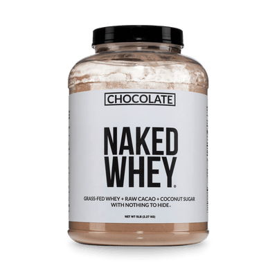 Proteína de suero de leche en polvo con sabor a chocolate | Naked Chocolate Whey - 5 libras