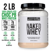 Proteína de suero de leche en polvo con sabor a mantequilla de maní y chocolate, 2 libras | Naked Whey - 2 libras