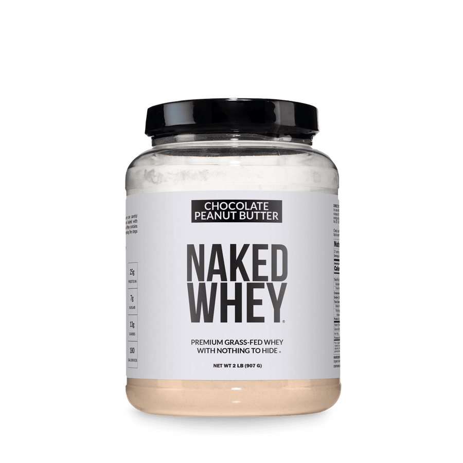 Proteína de suero de leche en polvo con sabor a mantequilla de maní y chocolate, 2 libras | Naked Whey - 2 libras