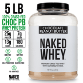 Proteína de suero en polvo con sabor a mantequilla de maní y chocolate | Naked Whey - 5 libras