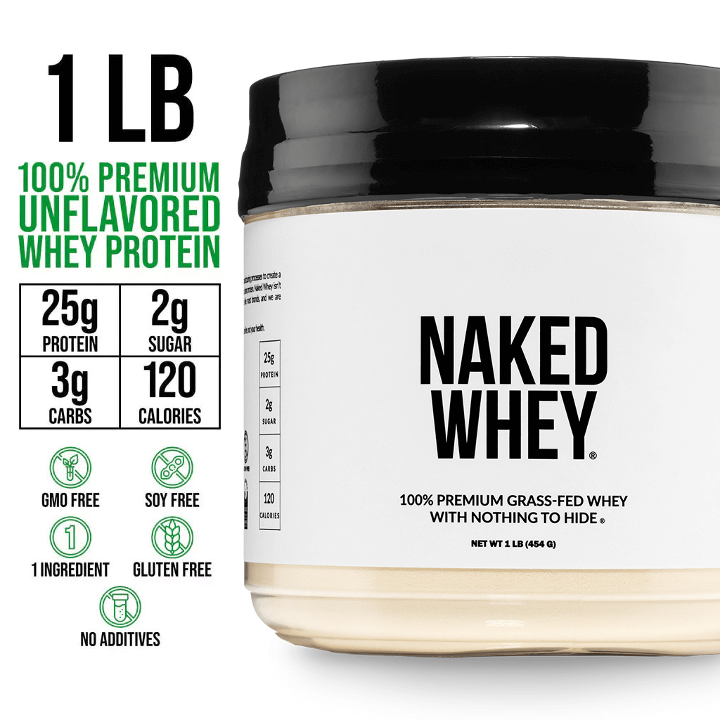 Proteína de suero de leche en polvo alimentada con pasto | Naked Whey - 1 lb