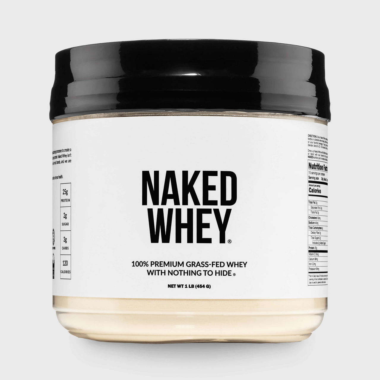 Proteína de suero de vacas alimentadas con pasto | Naked Whey - 1 lb