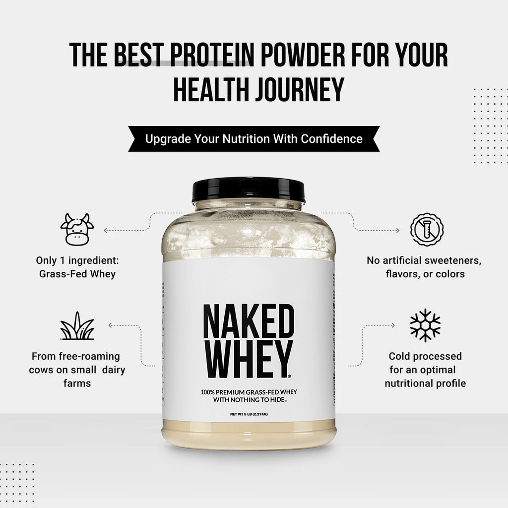 Proteína de suero de vacas alimentadas con pasto | Naked Whey - 5 libras