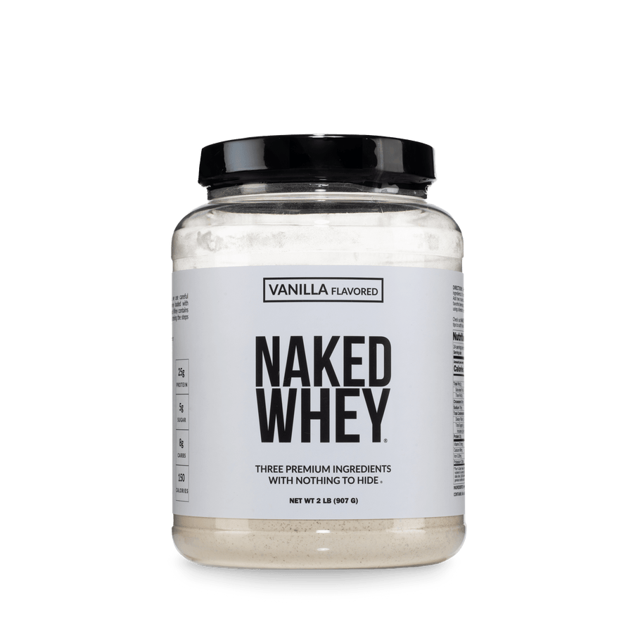 Proteína de suero de leche en polvo con sabor a vainilla | Naked Vanilla Whey - 2 libras