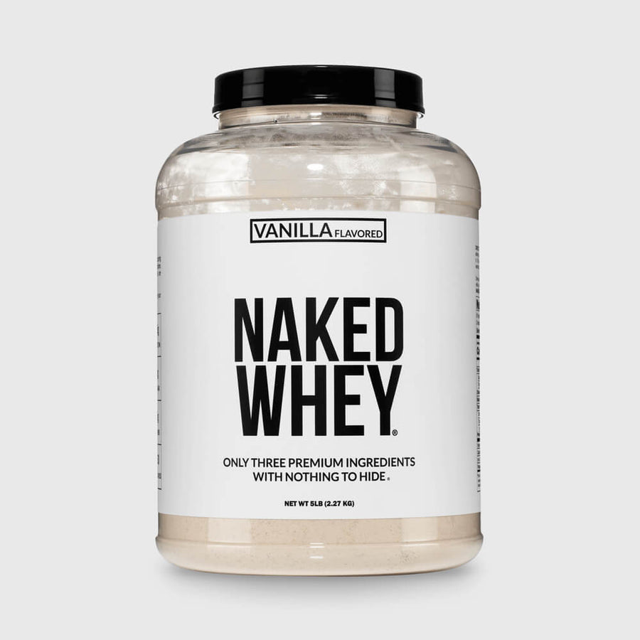 Proteína de suero de leche en polvo con sabor a vainilla | Naked Vanilla Whey - 5 libras