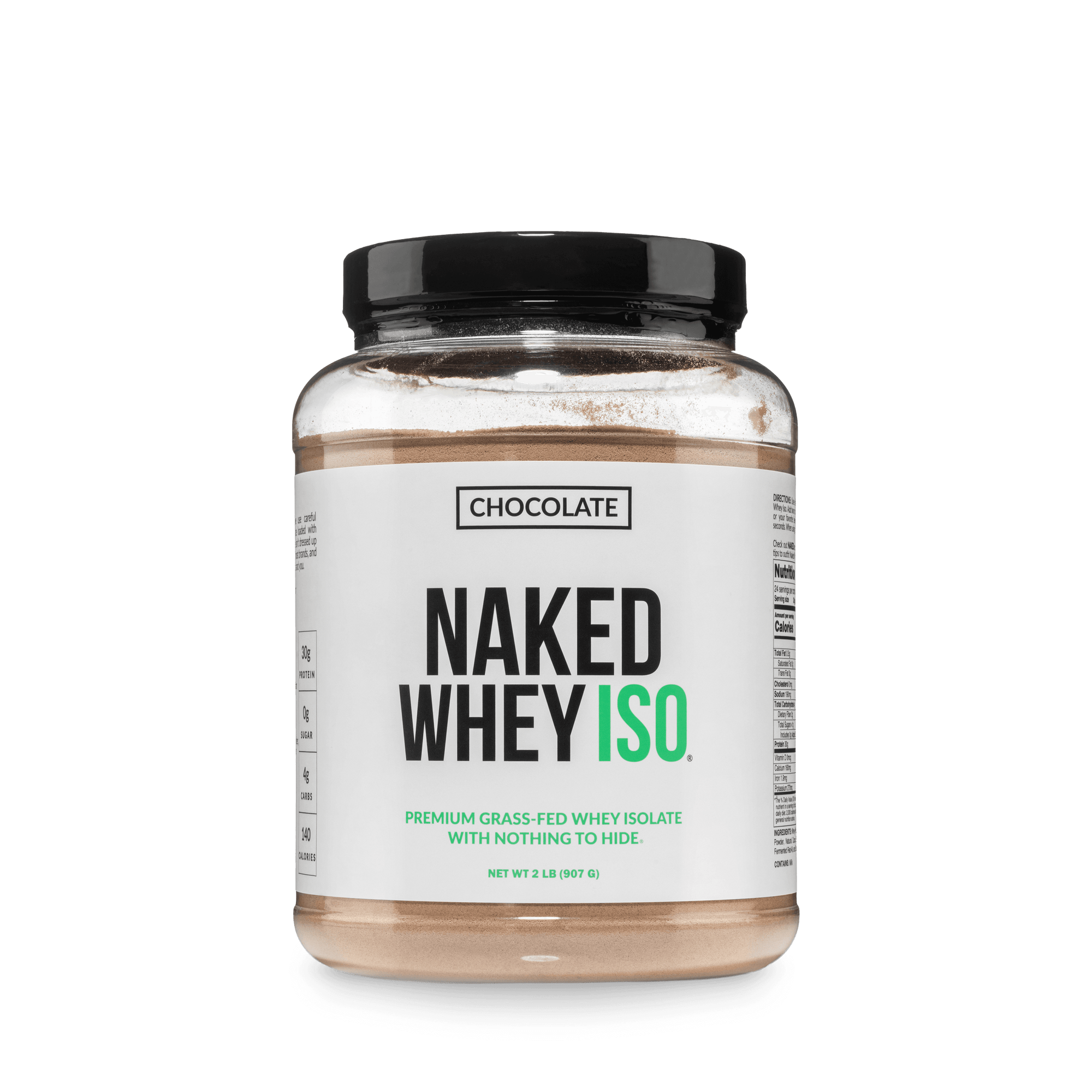 Chocolate Grass-Fed Whey Isolate Protein Powder | Naked Whey Isolate - 2LB